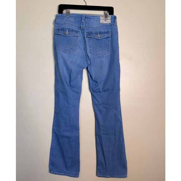 y2k True Religion Becca Mid RIse Boot Jeans Light Wash 32 - Picture 4 of 6